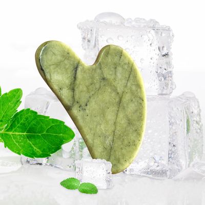 BLHLA Gua Sha Facial Tools for Skin Care Massage Tools for Self Care Jade Body GuaSha Stone Spa Kit Face Sculpting Tool for Beauty Puffiness Reduction Muscle Tension Relief Jawline Sculptor Green