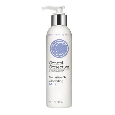 CONTROL CORRECTIVE Sensitive Skin Cleansing Milk, 6.7 Oz - Creamy, Calming Cleanser With Soothing Liden Flower, Gentle, Comfrey, Aloe Vera, Chamomomile Extracts, Removes Make-Up &amp; Daily Build Up