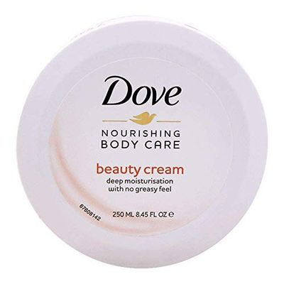 Dove Nourishing Body Care Face, Hand and Body Beauty Cream for Normal to Dry Skin Lotion for Women with 24 Hour Moisturization (8.4 FL OZ)