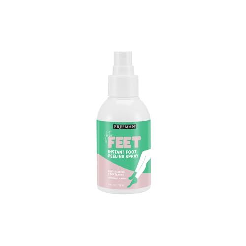 Freeman Flirty Feet Instant Foot Peeling Spray, Exfoliating Foot Mask For Summer, Moisturizing &amp; Smooth Dry, Cracked Heels, Remove Dead Skin Quickly, Cruelty-Free &amp; Vegan, 4 fl.oz./ 118 ml Bottle