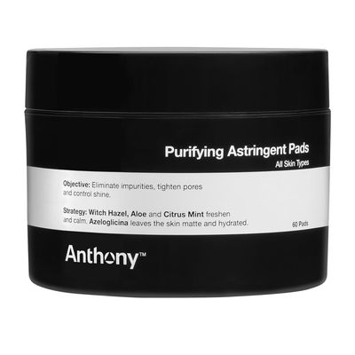 Anthony Witch Hazel Pads Pore Cleaner: 60 Count, Purifying Astringent Cleansing Toner Pads - Aloe Vera, and Citrus Mint, Eliminate Impurities, Minimize Pores and Control Shine