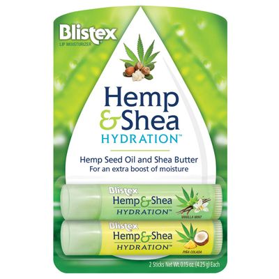 Blistex Hemp &amp; Shea Hydration, 2 count