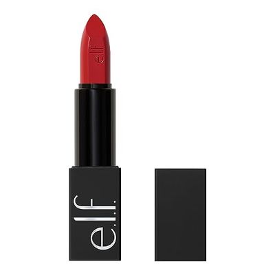 e.l.f. O Face Satin Lipstick, Richly Pigmented, Nourishing &amp; Long-Lasting Creamy Lipstick, Infused With Jojoba, Vegan &amp; Cruelty-Free, No Regrets