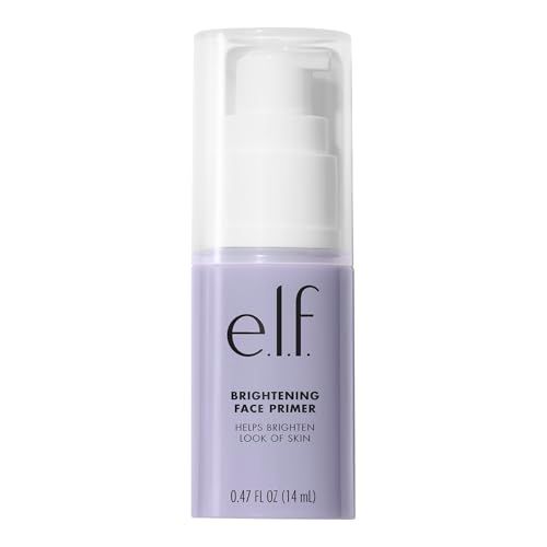 e.l.f. Brightening Lavender Face Primer, Face Makeup Primer For Neutralizing Uneven Skin Tones &amp; Brightening Complexion, Vegan &amp; Cruelty-free