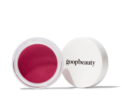 goop Beauty Cream Blush | Sheer Pop of Color for Lips &amp; Cheeks | Vitamin C, Vitamin E &amp; Safflower Oil | Natural Makeup for Glowing Skin | Paraben &amp; Silicone Free | 0.5 oz | Venus - Translucent Fuchsia