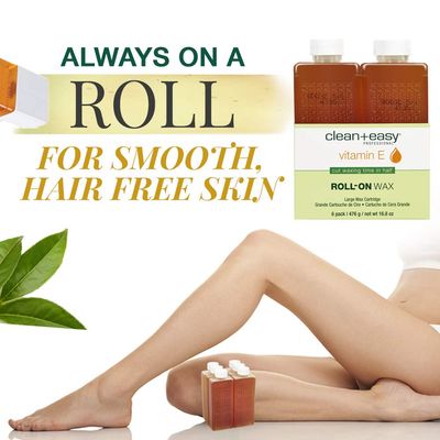 Clean &amp; Easy Vit E Roll-On Wax 6-pack Large Vitamin E, Net Wt. 16.8 oz