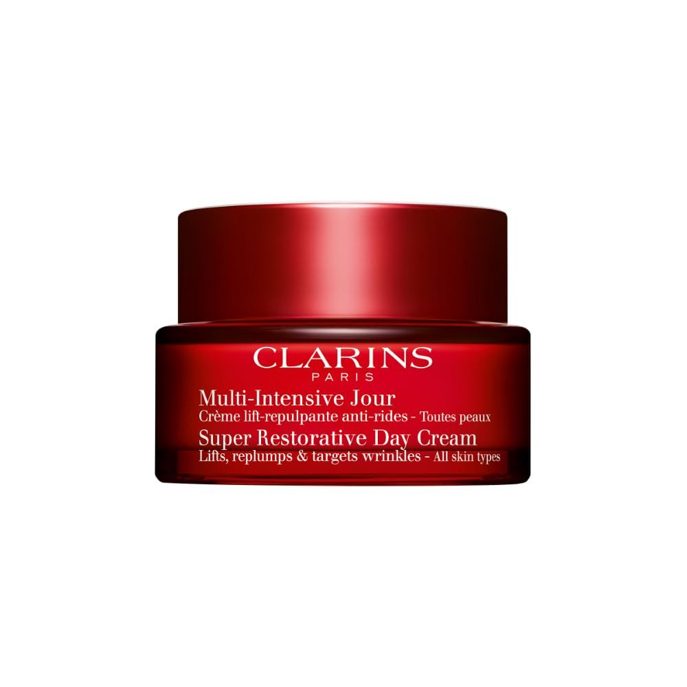 Clarins Super Restorative Day Cream | Anti-Aging Moisturizer For Mature Skin Weakened By Hormonal Changes | Replenishes, Illuminates &amp; Densifies Skin | Lifts &amp; Smoothes | Targets Age Spots &amp; Wrinkles