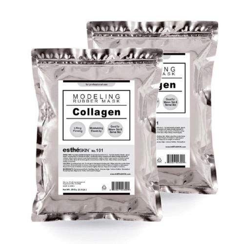 estheSKIN No.101 Collagen Peel Off Type Modeling Rubber Mask Powder for Facial Skin Care Treatment, 35oz (2 pack)
