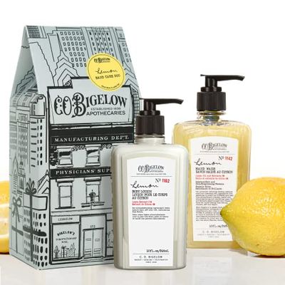 C.O. Bigelow Apothecary Duo - Lemon Hand Care, Hand Soap &amp; Lotion Gift Set of Two - Skin Care for Dry Skin with Moisturizing Lotion &amp; Liquid Hand Wash - 10fl oz Each