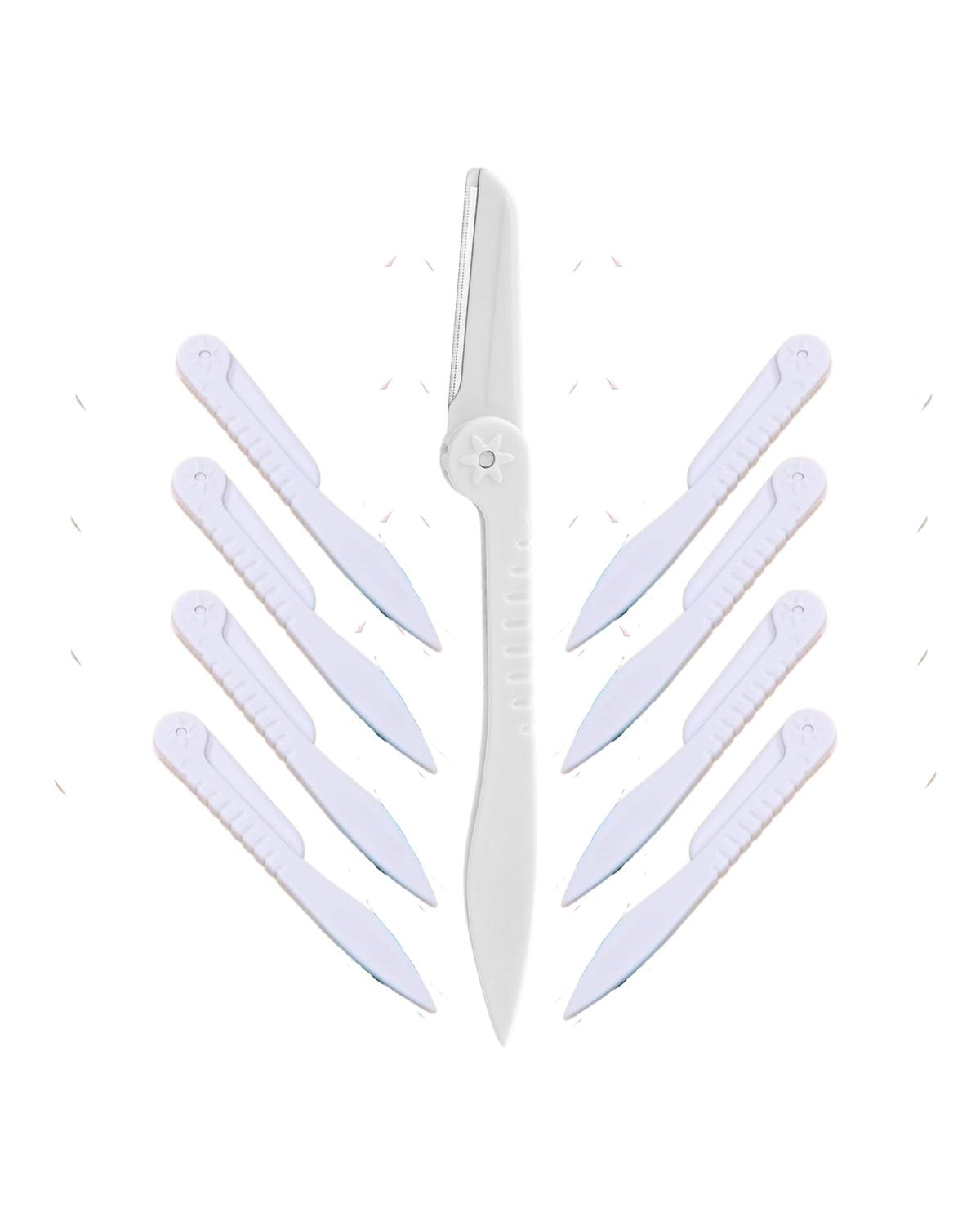 GENDA Razors for Women Dermaplaning Tool, Eyebrow Razor, Peach Fuzz Remover, Dermaplane Razor for Safe, Easy Facial Hair Removal for Flawless Skin (Pack of 9)