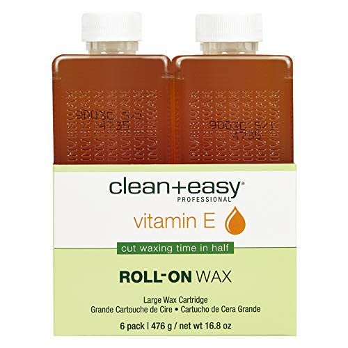 Clean &amp; Easy Vit E Roll-On Wax 6-pack Large Vitamin E, Net Wt. 16.8 oz