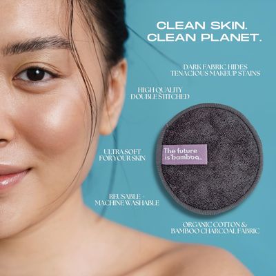 14 pcs Reusable Makeup Remover Pads | with Washable Laundry Mini Cotton Beauty Bag, Soft Reusable Face Pad for Facial Cleansing Wipes Skincare Set in Bamboo Holder for Storage of Cleansing Wipes