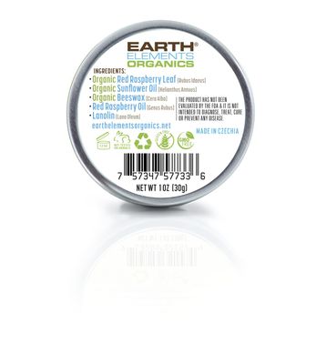 Earth Elements Organics Aprs Ski Balm - Raspberry Oils - Nutritious, Raspberry, Natural Moisturizer. Windburn &amp; Sunburn. High-Intensity Sunlight. Fair skin types. All Skin Types. (1oz./30g)