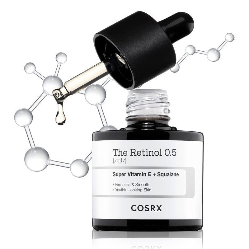 COSRX Retinol 0.5 Oil, Anti-aging Serum with 0.5% Retinoid Treatment for Face, Reduce Wrinkles, Fine Lines, &amp; Signs of Aging, Gentle Skincare for Day &amp; Night, Not Tested on Animals, Korean Skincare