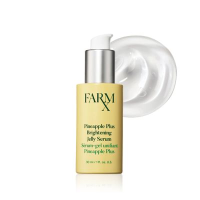 Farm Rx Pineapple Plus Brightening Jelly Serum, brightening, exfoliating, smooth skin, rich in antioxidants, vitamins and minerals, helps with collagen production, vegan (30ml/1 fl oz)