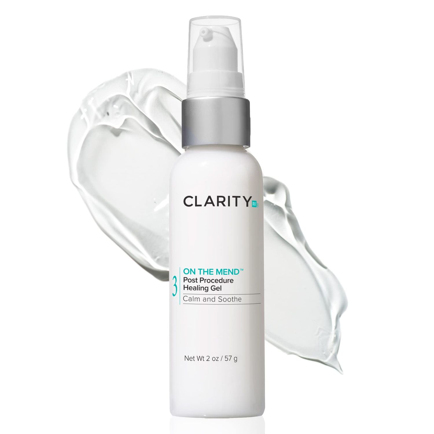 ClarityRx On The Mend Healing Gel, Natural Plant-Based Face &amp; Body Ointment for Post Skincare Treatments (2 oz)