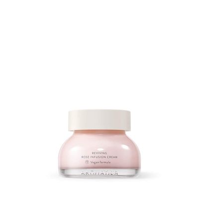 AROMATICA Reviving Rose Infusion Cream 1.7 oz / 50ml, Vegan, Anti-aging, Hydrating, Brightening cream for dry skin | with Damask Rose Water and Rose Oil | Korean Skincare