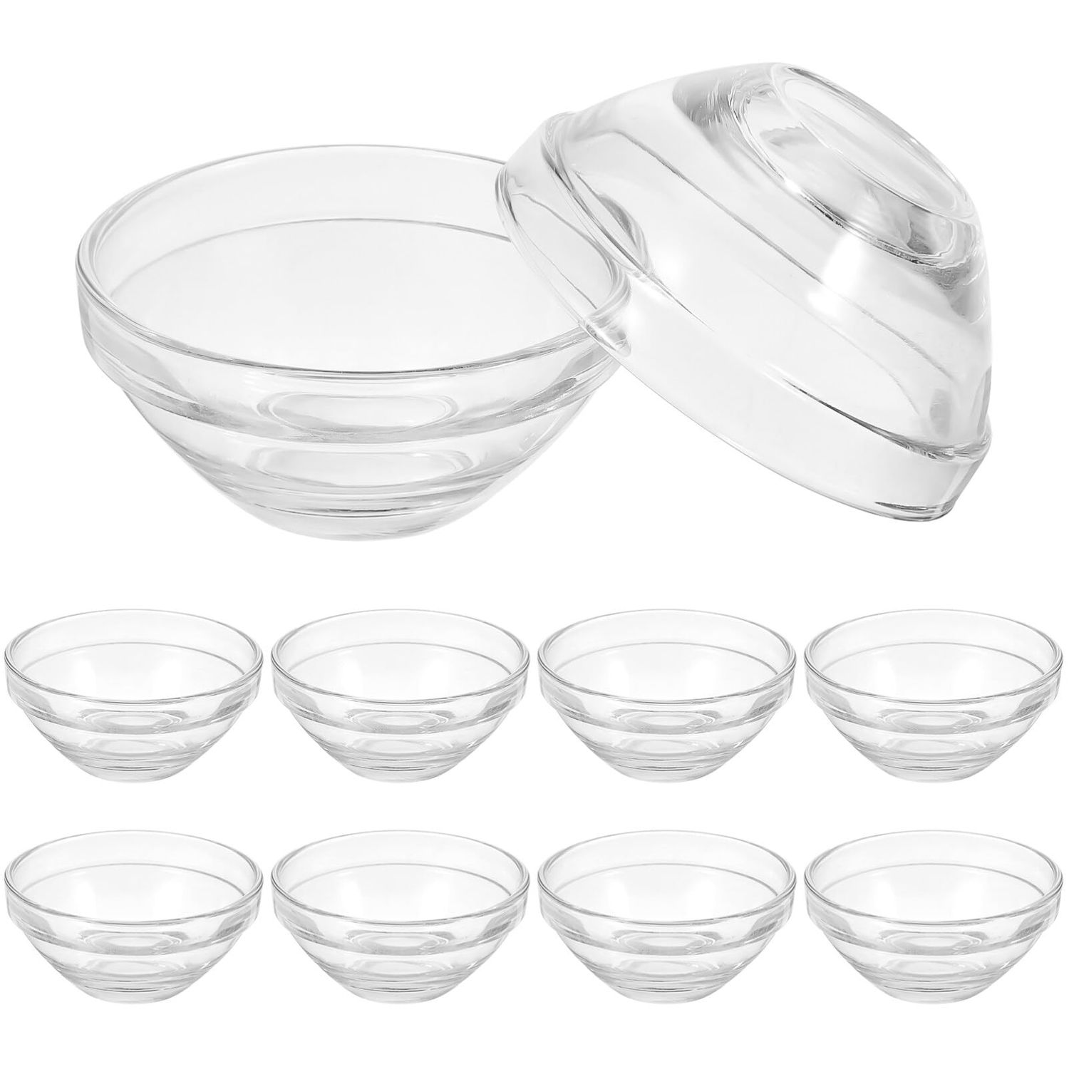 10PCS Facial Mask Bowl Mixing Bowl: Glass Cosmetic Mix Bowl Making Accessory Clear Prep Measuring Bowl DIY Mix Bowl Mud Mask and Other Skincare Products