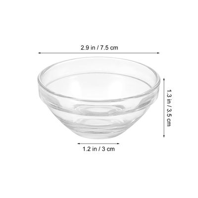 10PCS Facial Mask Bowl Mixing Bowl: Glass Cosmetic Mix Bowl Making Accessory Clear Prep Measuring Bowl DIY Mix Bowl Mud Mask and Other Skincare Products