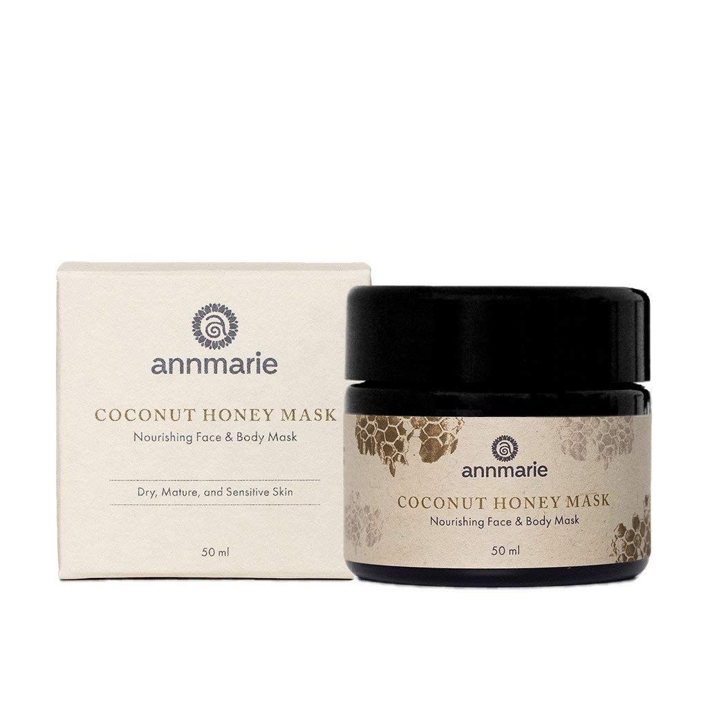 Annmarie Skin Care Coconut Honey Mask - With Extra Virgin Coconut Oil &amp; Mountain Wildflower Honey, Moisturizing &amp; Exfoliating Mask for Dull, Dry &amp; Sun-Damaged Skin, All Skin Types (50mL, 1.7 fl oz)