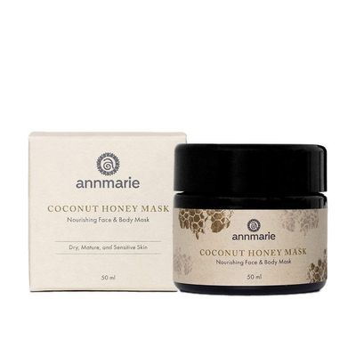 Annmarie Skin Care Coconut Honey Mask - With Extra Virgin Coconut Oil &amp; Mountain Wildflower Honey, Moisturizing &amp; Exfoliating Mask for Dull, Dry &amp; Sun-Damaged Skin, All Skin Types (50mL, 1.7 fl oz)