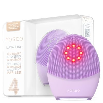 FOREO Luna 4 Plus Facial Cleansing Brush - Red Light Deep Thermo Cleansing Facial - Anti Aging Microcurrent Facial Device - Sensitive Skin