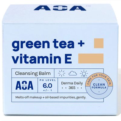 AOA STUDIO Skin Green Tea &amp; Vitamin E Cleansing Balm, Melting Balm to Oil for Makeup Remover, Double Cleansing, Face Wash Cleanser All Skin Type 3.38 Fl Oz, 100 ml