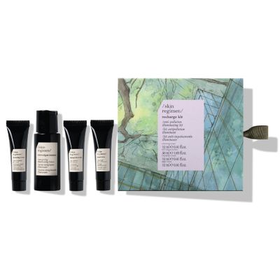 /skin regimen/ Recharge Kit, an Anti-Pollution Illuminating Set, Including Cleansing Cream, Microalgae Essence, Tripeptide Cream &amp; Night Detox | 4 Piece