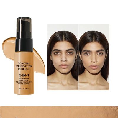 DLZZRS Velvet Matte Liquid Foundation, Waterproof &amp; Sweat-Proof Easy To Push Away, Flawless Finish Foundation, Long-Lasting Poreless Liquid Oil Concealer Foundation For All Skin Type(#03)