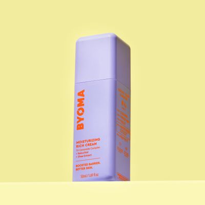 BYOMA Moisturizing Rich Cream - Barrier Repair Cream Face Lotion with Bakuchiol &amp; Shea Extract - Ceramide Face Moisturizer for Dry Skin - Anti Wrinkle, Alcohol Free Face Moisturizer - 1.69 fl.oz