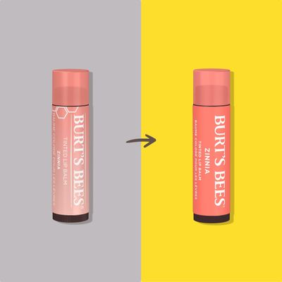 Burt's Bees Lip Tint Balm Stocking Stuffers Gifts, Long Lasting 2 in 1 Duo Tinted Balm Formula, Color Infused with Hydrating Shea Butter for a Natural Looking Buildable Finish, Zinnia (2-Pack)