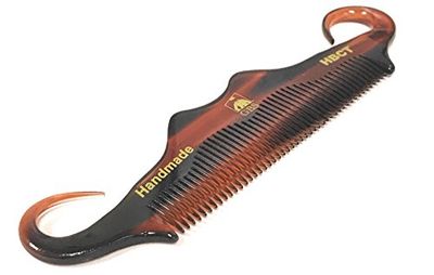 G.B.S Handmade Cellulose Acetate Grooming Mens Mustache Comb