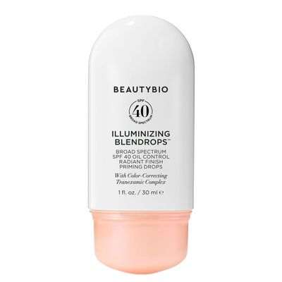 BeautyBio Illuminizing BLENDROPS. Broad Spectrum SPF 40 Oil-Control Radiant Finish Priming Drops With Color-Correcting Tranexamic Complex