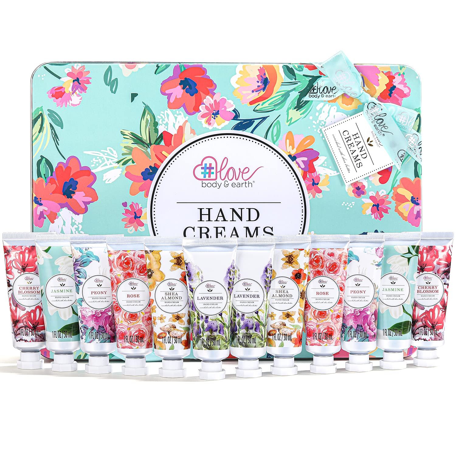 BODY &amp; EARTH Hand Cream Set Pack of 12 Enriched with Shea Butter to Nourish Dry Hands, Hand Lotion Gift Packs, Travel Size, Best Gifts for Women