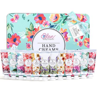 BODY &amp; EARTH Hand Cream Set Pack of 12 Enriched with Shea Butter to Nourish Dry Hands, Hand Lotion Gift Packs, Travel Size, Best Gifts for Women