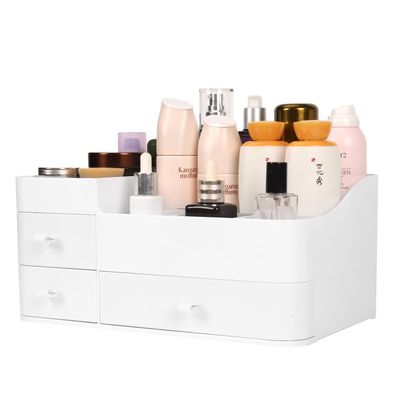 BTremary Makeup Organizer for Vanity, Large Capacity Desk Organizer with Drawers for Cosmetics, Lipsticks, Jewelry, Nail Care, Skincare, Ideal for Bedroom and Bathroom Countertops