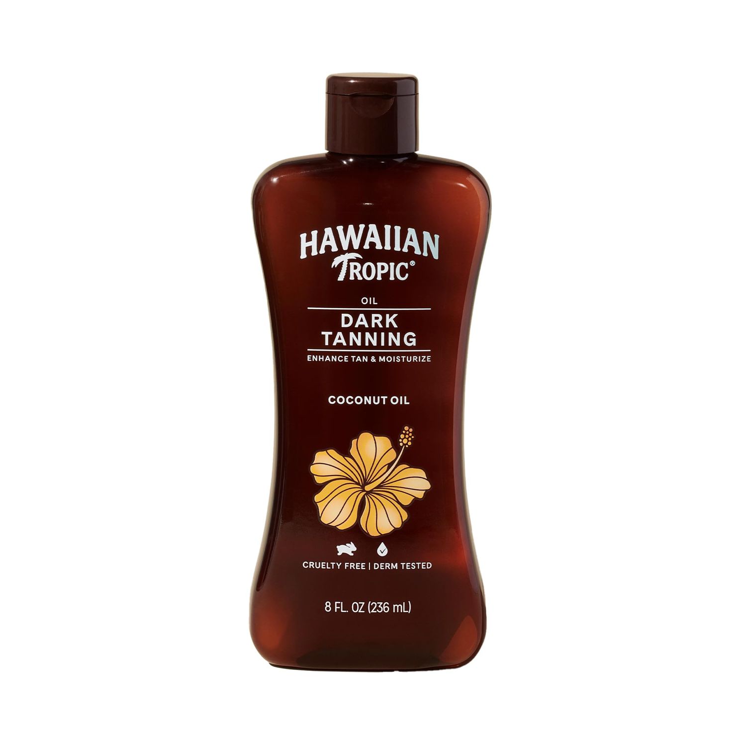 Hawaiian Tropic Dark Tanning Oil, 8oz | Moisturizing Body Oil, Tan Enhancer, Cocoa Butter Oil, Coconut Oil for Skin, Oxybenzone Free, 8oz