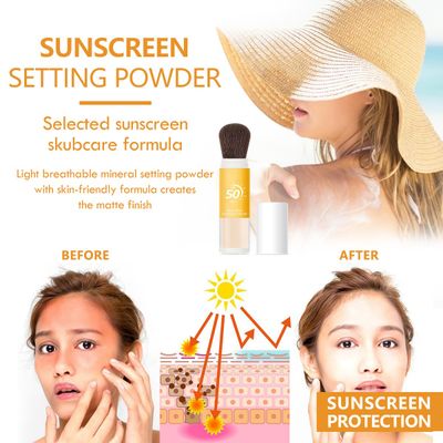 Aaiffey Sunscreen Setting Powder for Face,Mineral Powder Sunscreen Oil Control Natural Matte Finish Breathable,Long-lasting Face Powder SPF,All Skin (1 PCS)