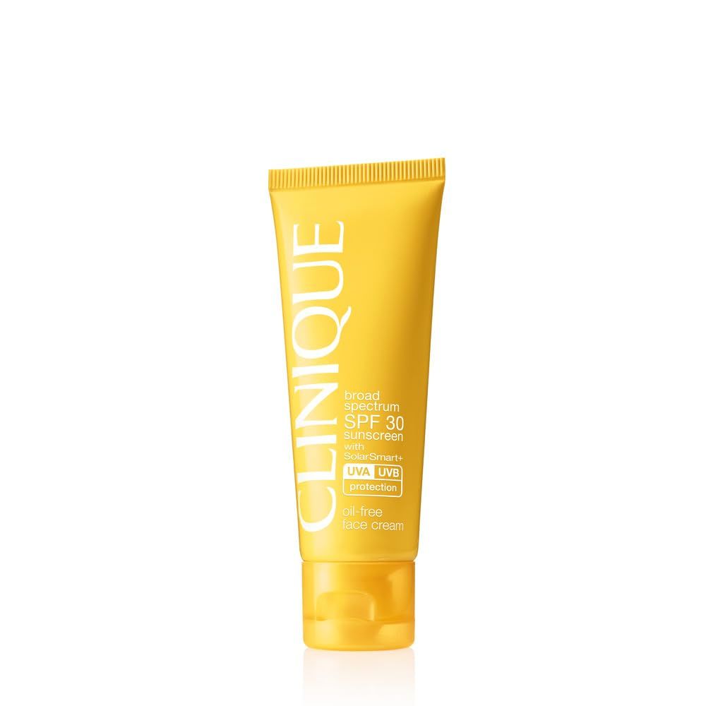 Clinique Broad Spectrum SPF 30 Sunscreen Oil-Free Face Cream | Safe For Sensitive Skin, 1.7 Fl Oz
