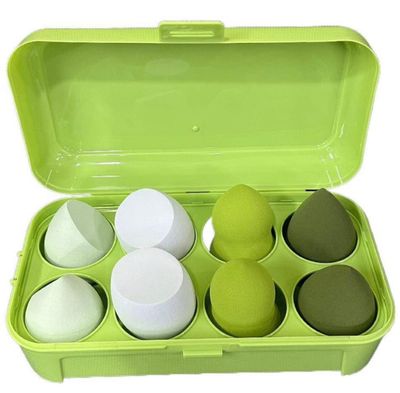 Blender Makeup sponge For Blending Latex Free Makeup sponge Set, Soft Beauty Sponges Set for Face Cream, Liquid Foundation, Powder Application and Blending, 8 pcs Green Set Come with Green BoxF