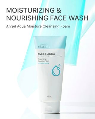 BEYOND Angel Aqua (Cleansing Foam, 10.1fl oz) - Vegan Formula Korean Skin Care. Gentle Hydrating Face Wash, Coconut, Hyaluronic Acid