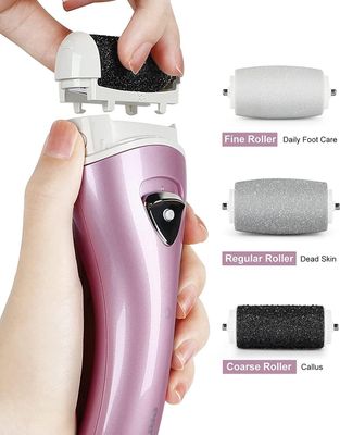 Electric Feet Callus Removers Rechargeable,Portable Electronic Foot File Pedicure Tools, Electric Callus Remover Kit,Professional Pedi Feet Care Perfect for Dead,Hard Cracked Dry SkinPink