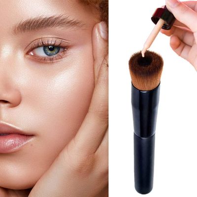 AKOAK 1 Pack Black Makeup Brush Concave Flour Bottom Brush BB Cream Foundation Brush Professional Beauty Tools