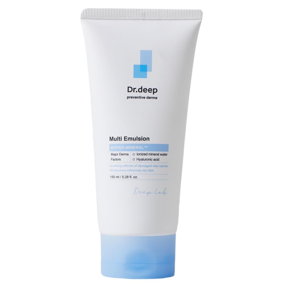 Dr.Deep Multi Emulsion Moisturizer for Itch Relief | Anti Itch Cream for Dry and Sensitive Skin | Skin Barrier Cream | Korean Skin Care for All Ages 150ml (5.07 Fl. Oz)