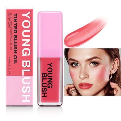 Color Changing Blush Oil, Skin&#39;s Natural PH Changing Blush for Dewy, Lightweight &amp; Waterproof &amp; Moisturizing Formula, Lasting Hydrating Rouge for All Skin, Easy To Blend, 6.5ml (Pink)