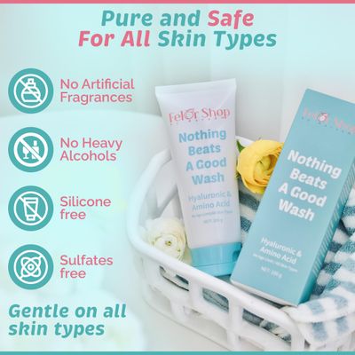 Felor shop by maryam Hydrating Facial Cleanser | Daily Face Wash for All Skin Types | Hyaluronic Acid + Amino Acid | Non-Drying Oil Control Face Wash | 100 G
