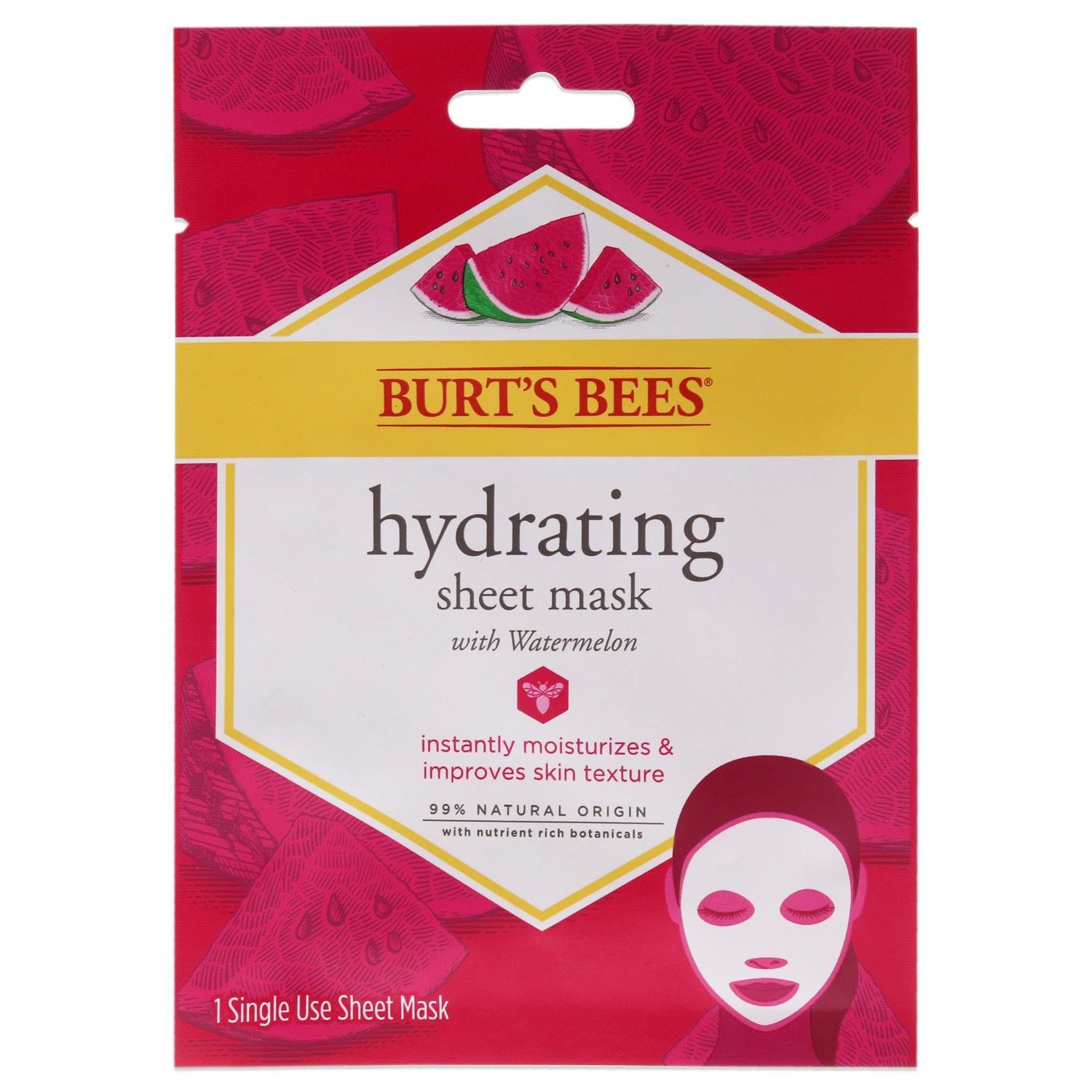 Burt&#39;s Bees Hydrating Sheet Mask With Watermelon 1 Pc