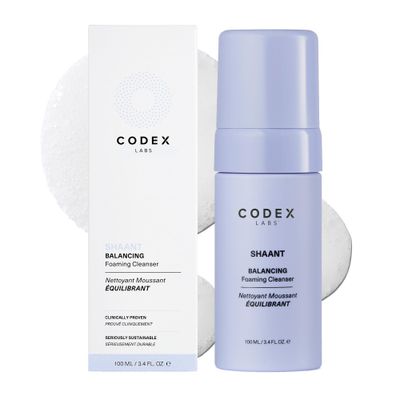Codex Labs Shaant Balancing Foaming Face Cleanser - Oil Control &amp; Pore Minimizer for Acne-Prone, Oily &amp; All Skin Types - Micellar Water, Oil-Free, Vegan &amp; Cruelty-Free (3.4 oz)