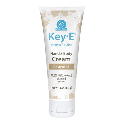 Carlson - Key-E Hand &amp; Body Cream, Vitamin E &amp; Organic Aloe, 20000 IU Vitamin E, Fragrance-Free, 4 oz