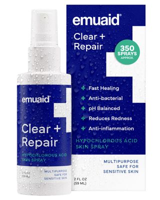 emuaid Clear + Repair Hypochlorous Acid Skin Spray | Hydrating, Cleansing, Face &amp; Skin Mist Protection | Multi-Use Skin Care for Sensitive Skin, Hypochlorous Acid Spray for Face, Travel Size | 1 Pack